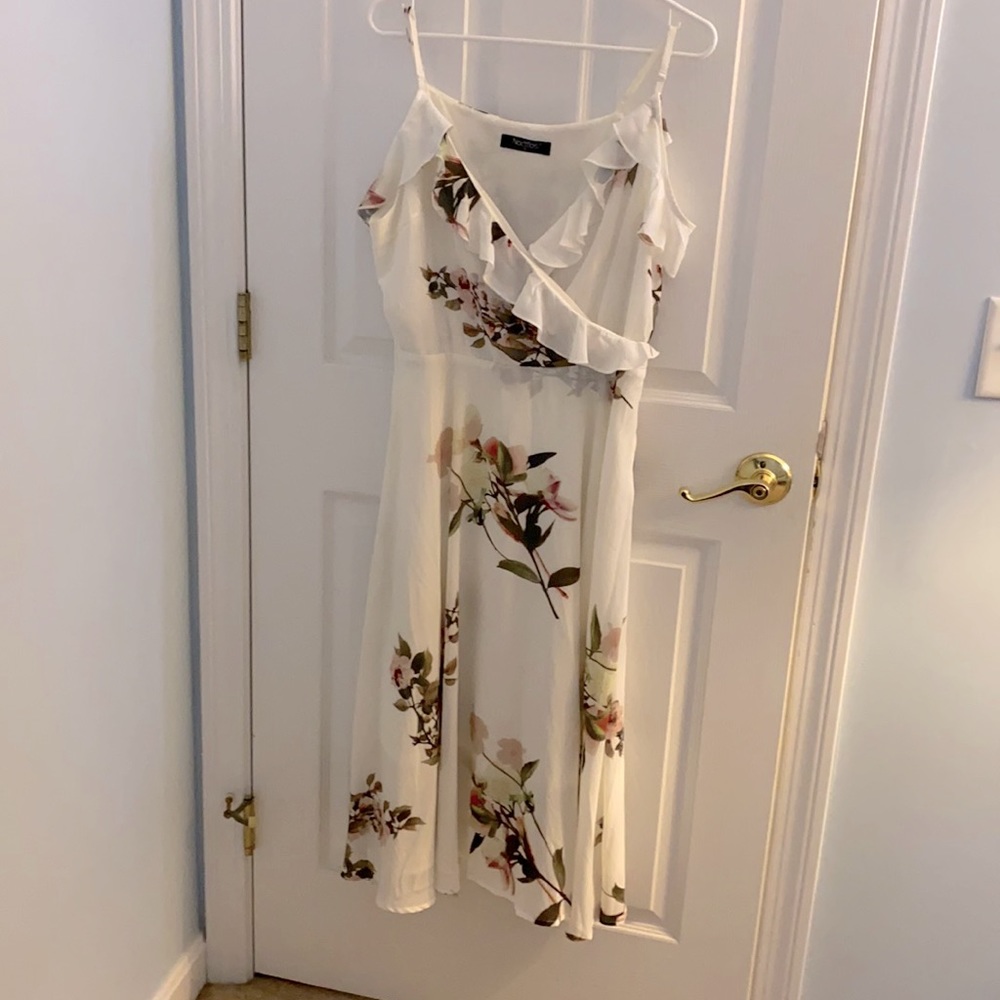 White Floral Dress Size XL